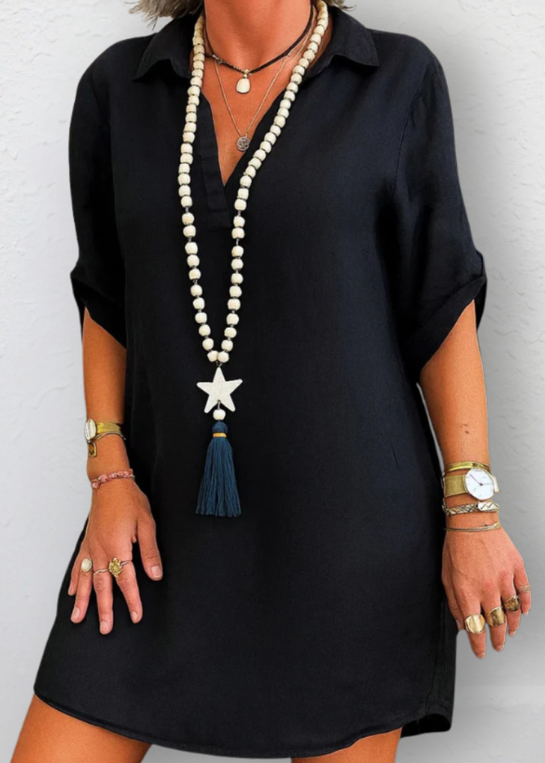 Sophia ~ Robe élégante et flatteuse avec col en V