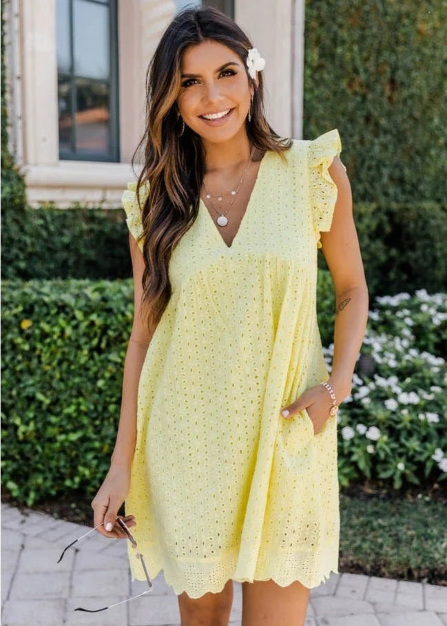 Camille ~ Robe en Coton avec Short Intégré et Poches