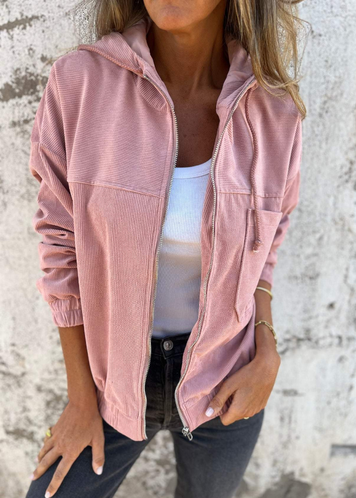 Elise ~ Veste douce avec capuche et fermeture éclair