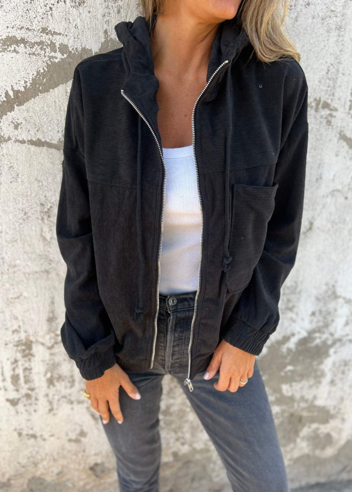 Elise ~ Veste douce avec capuche et fermeture éclair