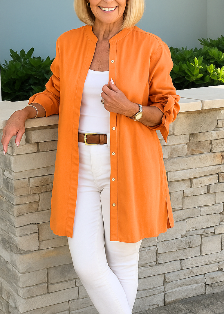 Louise ~ Chemisier uni à manches nouées