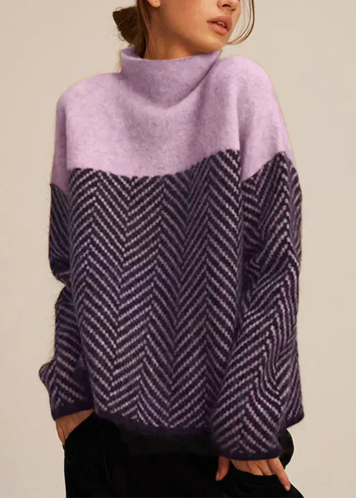 Malene ~ Pull à col roulé en coton
