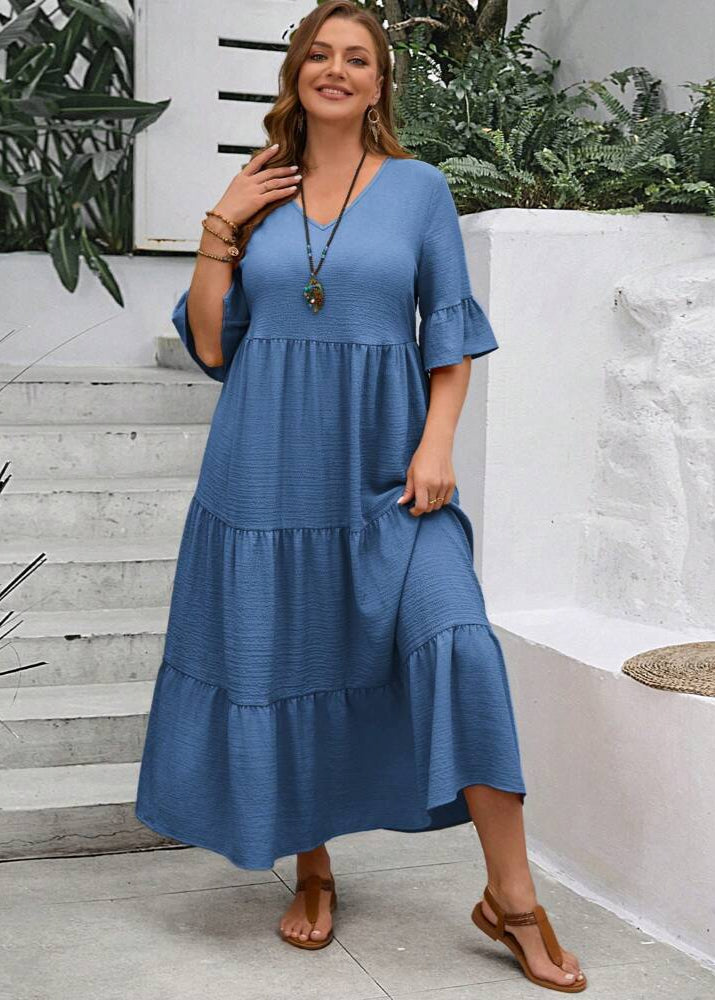 Elin ~ Robe longue ample avec volants