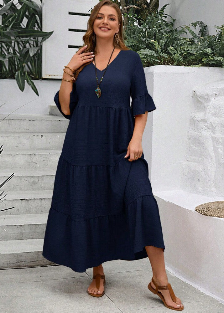 Elin ~ Robe longue ample avec volants