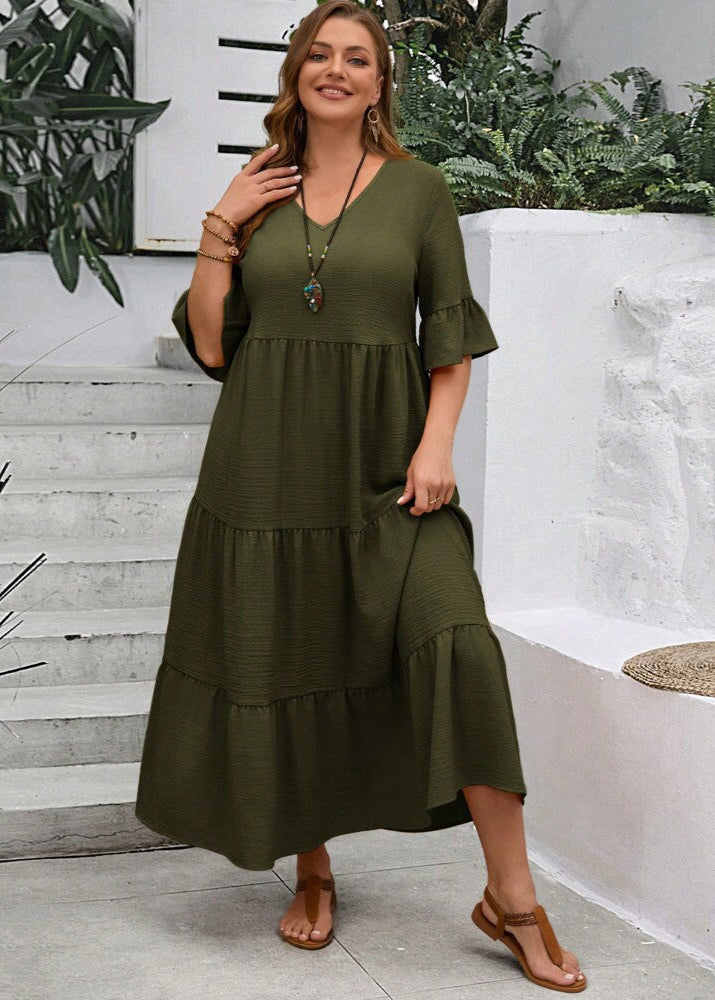 Elin ~ Robe longue ample avec volants