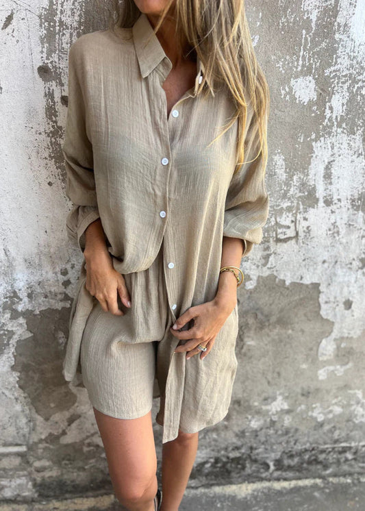 Amélie ~ Ensemble Estival Élégant: Blouse & Short