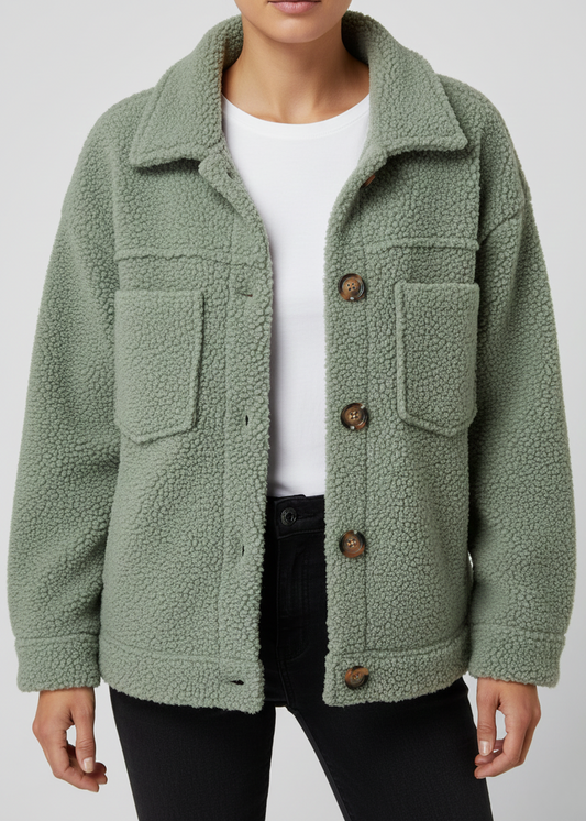 Katia ~ veste en polaire douce avec boutons