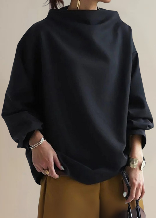 Liza ~ haut décontracté à col montant