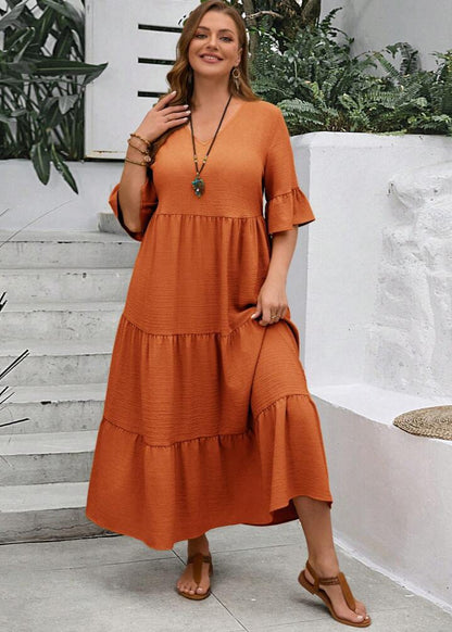 Elin ~ Robe longue ample avec volants