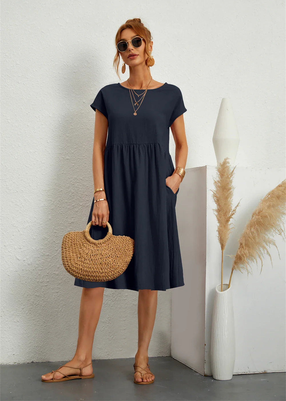 Liv ~ Robe d'été décontractée avec poches