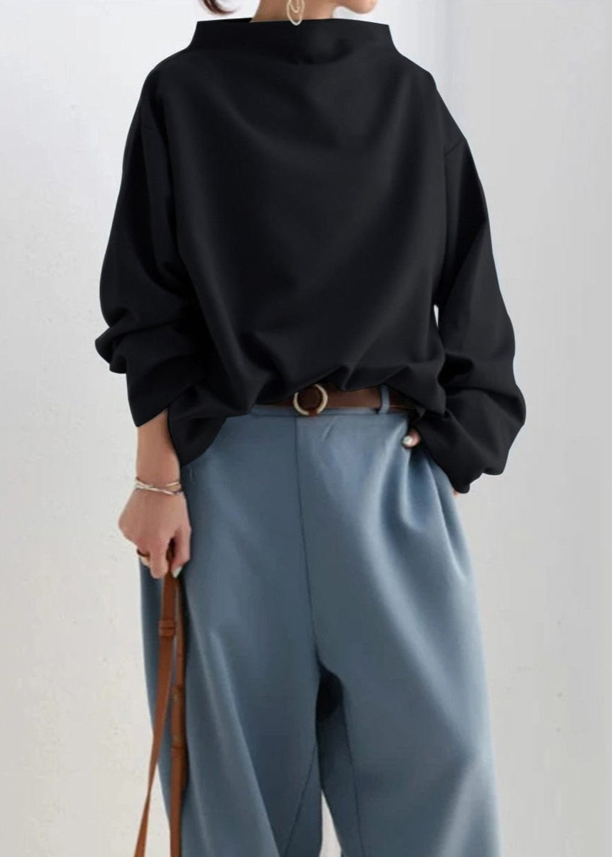 Liza ~ haut décontracté à col montant