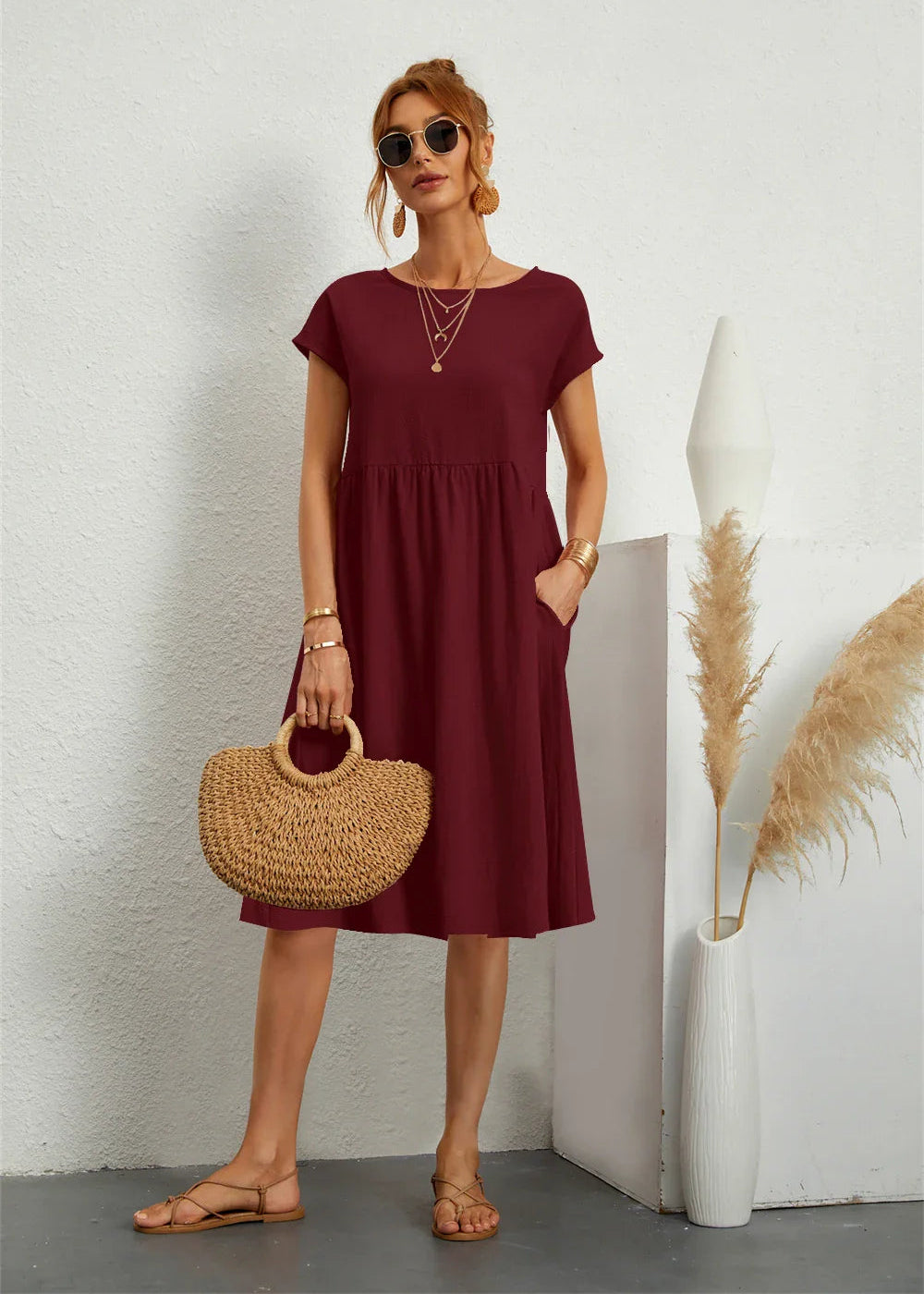 Liv ~ Robe d'été décontractée avec poches