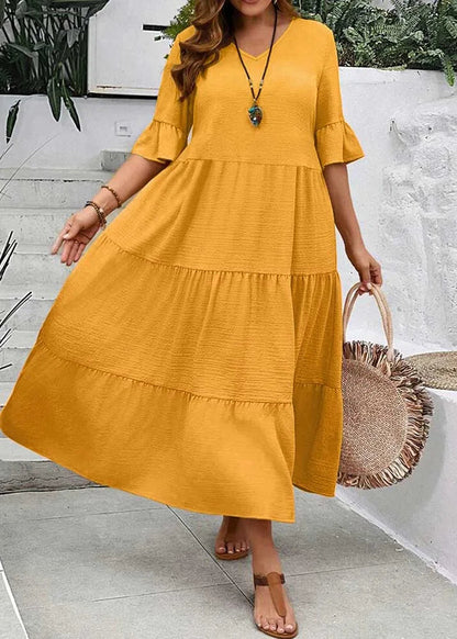 Elin ~ Robe longue ample avec volants