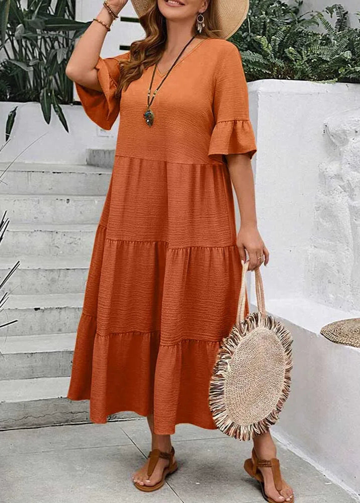 Elin ~ Robe longue ample avec volants