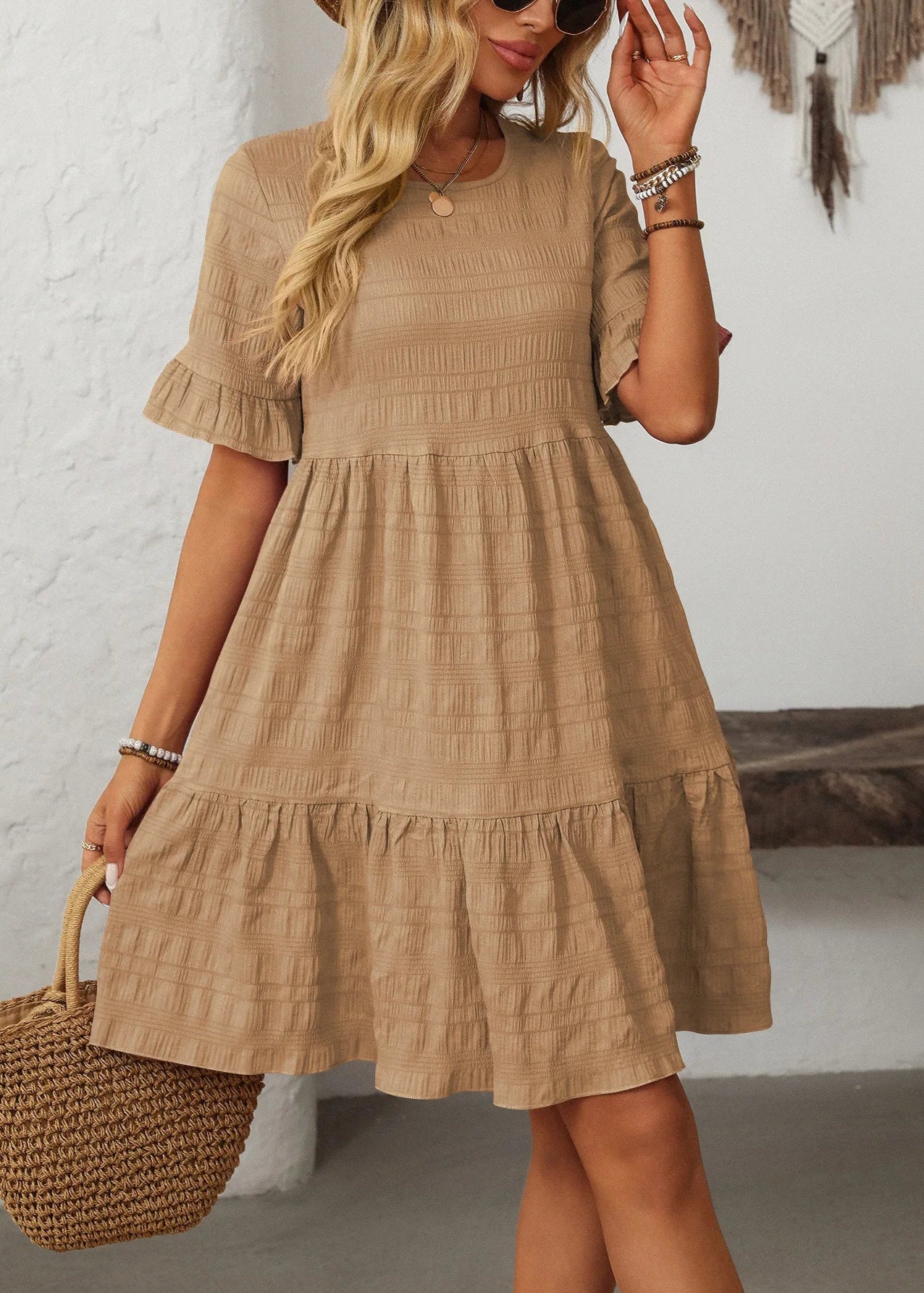 Lianne ~  Robe d'été avec manches à volants et touche bohème