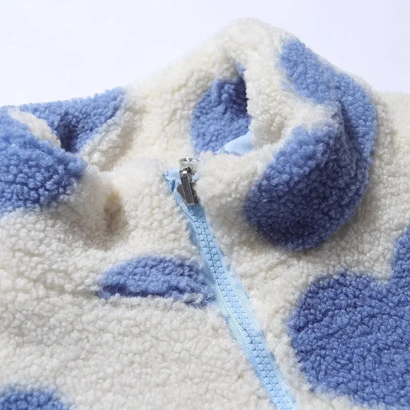 Katharina ~  Veste réversible à motifs cœur